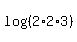 log%28%282%2A2%2A3%29%29
