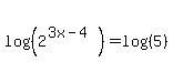 log%28%282%5E%283x-4%29%29%29=log%28%285%29%29
