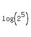 log%28%282%5E5%29%29
