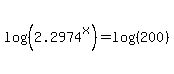 log%28%282.2974%5Ex%29%29=log%28%28200%29%29