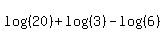 log%28%2820%29%29%2Blog%28%283%29%29-log%28%286%29%29