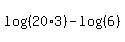 log%28%2820%2A3%29%29-log%28%286%29%29