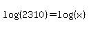 log%28%282310%29%29+=++log%28%28x%29%29