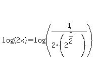 log%28%282x%29%29=log%28%281%2F2%282%5E%281%2F2%29%29%29%29