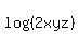 log%28%282xyz%29%29