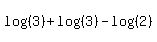 log%28%283%29%29+%2B+log%28%283%29%29+-+log%28%282%29%29