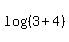 log%28%283%2B4%29%29