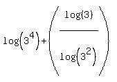 log%28%283%5E4%29%29+%2B+%28log%28%283%29%29%2Flog%28%283%5E2%29%29%29+