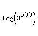 log%28%283%5E500%29%29