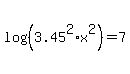 log%28%283.45%5E2%2Ax%5E2%29%29=7