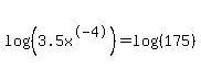 log%28%283.5x%5E-4%29%29+=log%28%28+175%29%29