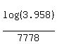 log%28%283.958%29%29%2F7778
