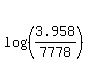 log%28%283.958%2F7778%29%29