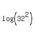 log%28%2832%5E2%29%29