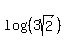 log%28%283sqrt%282%29%29%29