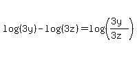 log%28%283y%29%29-log%28%283z%29%29=log%28%28%283y%29%2F%283z%29%29%29