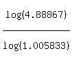 log%28%284.88867%29%29%2Flog%28%281.005833%29%29