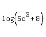 log%28%285c%5E3%2B8%29%29