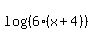 log%28%286%28x%2B4%29%29%29