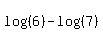log%28%286%29%29-log%28%287%29%29