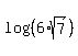 log%28%286%2Asqrt%287%29%29%29
