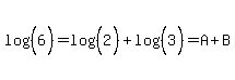 log%28%286%5E%22%22%29%29=log%28%282%5E%22%22%29%29%2Blog%28%283%5E%22%22%29%29=A%2BB