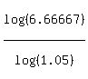 log%28%286.66667%29%29%2Flog%28%281.05%29%29