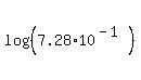 log%28%287.28%2A10%5E%28-1%29%29%29