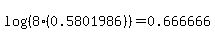 log%28%288%280.5801986%29%29%29+=+0.666666