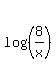 log%28%288%2Fx%29%29