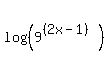 log%28%289%5E%28%282x-1%29%29%29%29