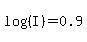 log%28%28I%29%29=0.9