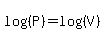 log%28%28P%29%29=log%28%28V%29%29