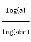 log%28%28a%29%29%2Flog%28%28abc%29%29