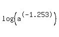log%28%28a%5E-1.253%29%29