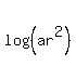 log%28%28ar%5E2%29%29