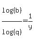 log%28%28b%29%29%2Flog%28%28q%29%29+=+1%2Fy
