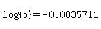 log%28%28b%29%29=-0.0035711
