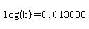 log%28%28b%29%29=0.013088