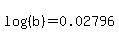 log%28%28b%29%29=0.02796