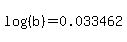 log%28%28b%29%29=0.033462