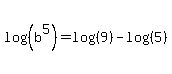 log%28%28b%5E5%29%29=log%28%289%29%29-log%28%285%29%29