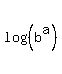 log%28%28b%5Ea%29%29