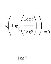 log%28%28log%283%2C%28log%28x%29%2Flog%282%29%29%29%29%29%2Flog%287%29=0