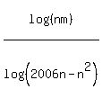 log%28%28nm%29%29%2Flog%28%282006n-n%5E2%29%29