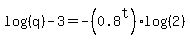log%28%28q%29%29-3=-%280.8%5Et%29%2Alog%28%282%29%29