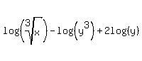log%28%28root%283%2Cx%29%29%29-log%28%28y%5E3%29%29%2B2log%28%28y%29%29