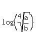 log%28%28root%284%2Ca%2Fb%29%29%29