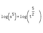 log%28%28s%5E5%29%29+%2B+log%28%28t%5E%285%2F2%29%29%29