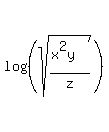 log%28%28sqrt%28%28+x%5E2y%29%2Fz+%29%29%29+